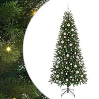 VidaXL Kunstkerstboom met 300 led met standaard groen 210 cm pe en pvc - thumbnail