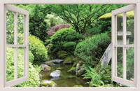 Raam Japanse tuin 140x90cm Tuindoek Customize-it - Customize it - thumbnail