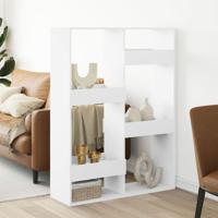 Kamerscherm 100x33x135 cm bewerkt hout wit - thumbnail
