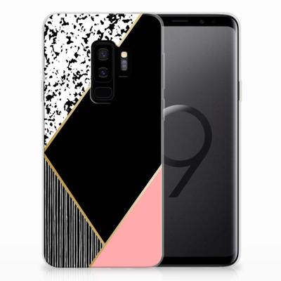 Samsung Galaxy S9 Plus | TPU Hoesje | Zwart Roze Vormen