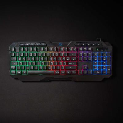 Bedraad Gaming Toetsenbord | USB Type-A | Membrane Toetsen | LED | QWERTZ | Duits | Lengte stroomkabel: 1.30 m | Multimedia Bedraad Gaming Toetsenbord | USB Type-A | Membrane Toetsen | LED | QWERTZ | Duits | Lengte stroomkabel: 1.30 m | Multimedia