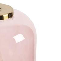 QAZQA Art Deco hanglamp messing met roze glas - Bliss - thumbnail