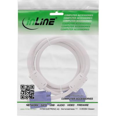 InLine 17719 VGA kabel 2 m Beige
