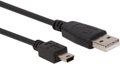 Mini-USB naar USB A 2.0 kabel 0,75m zwart HQ-Power