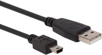 Mini-USB naar USB A 2.0 kabel 0,75m zwart HQ-Power - thumbnail