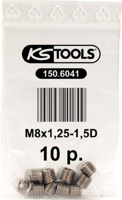 KS Tools 150.6041 Schroefdraad inzetstuk M8X1,25, 10,8 mm, verpakking van 10 stuks
