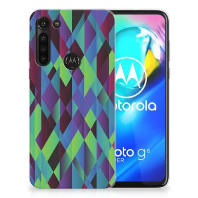 Motorola Moto G8 Power | TPU Hoesje | Abstract Green Blue