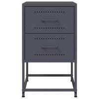 Nachtkastje 36x39x60,5 cm staal antracietkleurig - thumbnail