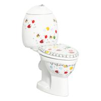 Staand Kindertoilet BWS Flower Muur Aansluiting (Exclusief Zitting) - thumbnail