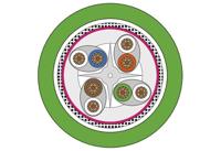 Metz Connect 142M6X11020 M12 Netwerkkabel, patchkabel CAT 6A SF/UTP 2.00 m Groen PUR-mantel, Zuurbestendig, Ozonbestendig, UV-bestendig, Geschikt voor - thumbnail