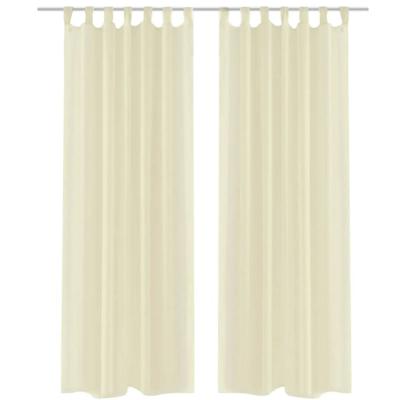 VidaXL Gordijnen 2 st doorschijnend 140x225 cm crème