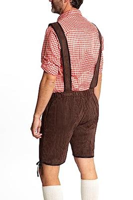 Lederhose kort donkerbruin Pato