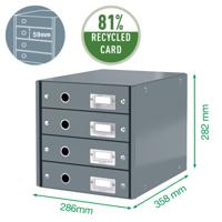 Ladenbox Leitz WOW Click & Store 4 laden groen - thumbnail