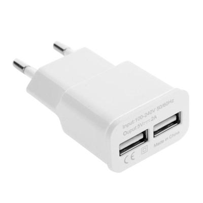 5V 2A EU stekker Dual USB oplader Adapter voor Samsung Galaxy S5 / S4 / Note 4 / Note 8.0