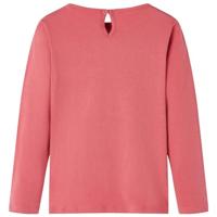 Kindershirt met lange mouwen bloemenprint 116 oudroze - thumbnail