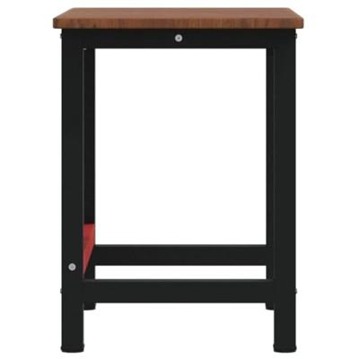 VidaXL Werkbank rechthoek 100x60x81,5 cm massief eikenhout donkerbruin VidaXL Werkbank rechthoek 100x60x81,5 cm massief eikenhout donkerbruin