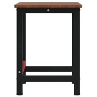VidaXL Werkbank rechthoek 100x60x81,5 cm massief eikenhout donkerbruin - thumbnail