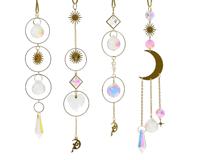 Hangdeco metaal met Zon en Maan Goud - thumbnail