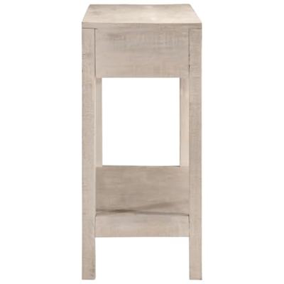 Wandtafel 110x35x75 cm massief mangohout wit