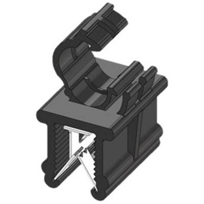 WKK Kantenclip Insteekbaar ART005919 Bundel-Ø (vast)=4.50 mm Hittebestendig, Kabelbundeling langs montage Zwart 1 stuk(s)