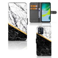 Motorola Moto E13 4G | Bookcase | Marmer Wit Zwart - Origineel Cadeau Man - thumbnail