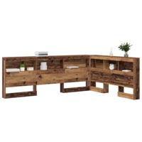 Opberghoofdbord met plank Oud hout 140 cm Bewerkt hout - thumbnail