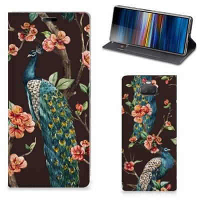 Sony Xperia 10 Plus | Hoesje maken | Pauw met Bloemen