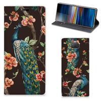 Sony Xperia 10 Plus | Hoesje maken | Pauw met Bloemen - thumbnail