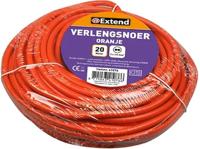 Verlengkabel 20 meter oranje met klep ongeaard - thumbnail
