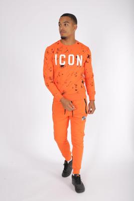Icon - Joggingpak Heren - Modaitalia - Oranje