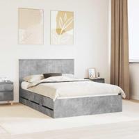 Bedframe met lade Beton Grijs 140 x 190 cm Ingenieurshout - thumbnail