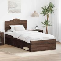 Bedframe Bruin Eiken 75 x 190 cm Massief grenenhout - thumbnail