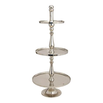 Etagère met 3 niveaus van metaal, 97 cm hoog, Ø 25/34/42 cm