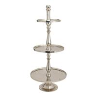 Etagère met 3 niveaus van metaal, 97 cm hoog, Ø 25/34/42 cm - thumbnail