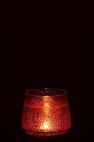 J-Line kaarshouder Stippen - glas - oranje - large - thumbnail