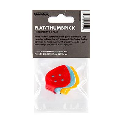 Herco HE113P Flat-Thumbpick duimplectrums (3 stuks) heavy Herco HE113P Flat-Thumbpick duimplectrums (3 stuks) heavy