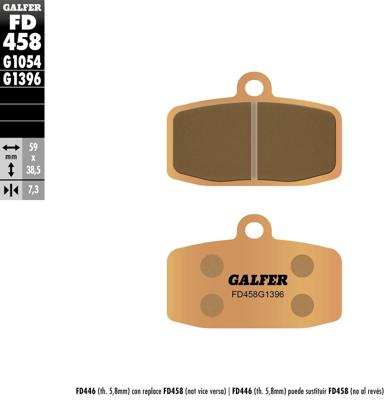 Remblokken Galfer FD458G1396 Compound Sinter Off-Road
