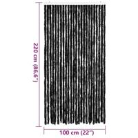 Vliegengordijn 100x220 cm chenille antraciet - thumbnail