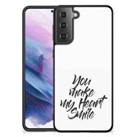 Samsung Galaxy S21 Plus | Telefoon Hoesje | met tekst Heart Smile - thumbnail