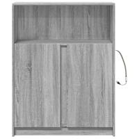Dressoir met LED 77x34x100 cm bewerkt hout grijs sonoma eiken - thumbnail