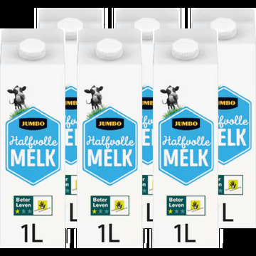 Jumbo Halfvolle Melk Beter Leven* 6 x 1 L