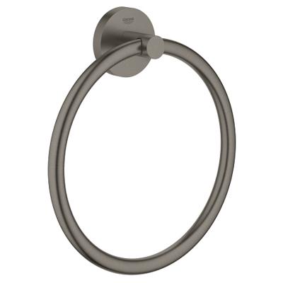 Handdoekring GROHE Essentials Hard Graphite Geborsteld