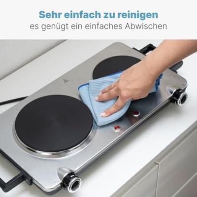 Clatronic DKP 3668 271722 Dubbele kookplaat 2 gescheiden temperatuurregelaars