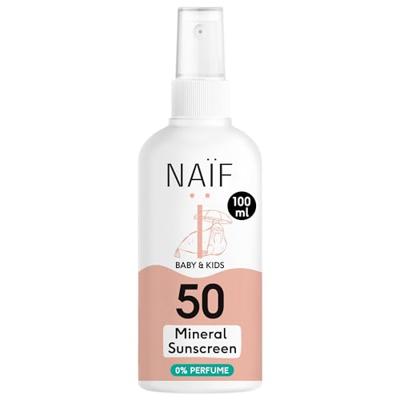 Naif Baby & Kids Mineral Sunscreen Spray 0% perfume SPF50 Naif Baby & Kids Mineral Sunscreen Spray 0% perfume SPF50