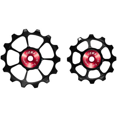 Cema derailleurwieltjes full keramisch dura ace 12v zwart
