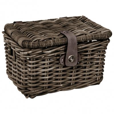 Rotan Fietsmand Junior Met Klep Bruin