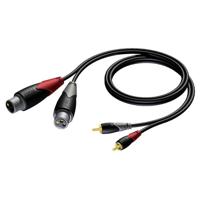 Procab CLA705 Classic 2x RCA - 2x XLR verloopkabel 3m - thumbnail