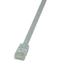 LogiLink CF2021U RJ45 Netwerkkabel, patchkabel CAT 6 U/UTP 0.50 m Wit Zeer flexibel 1 stuk(s) - thumbnail