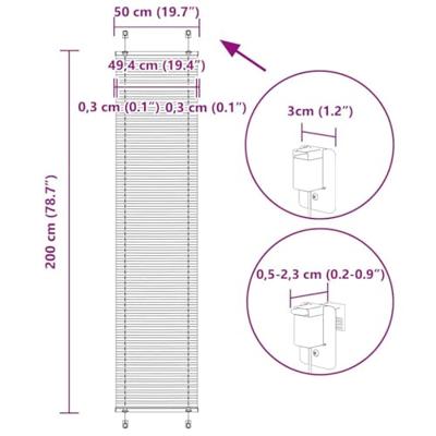 Pliss rolgordijn 50x200 cm stofbreedte 49,4 cm polyester roze