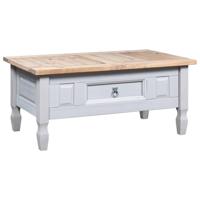 Salontafel 100x60x45 cm Mexicaans grenenhout Corona-stijl grijs - thumbnail